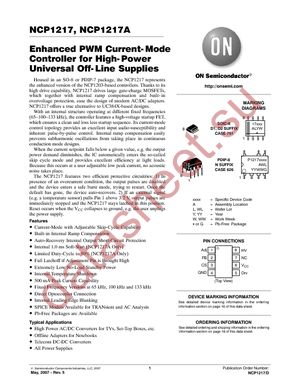 NCP1217P100 datasheet  